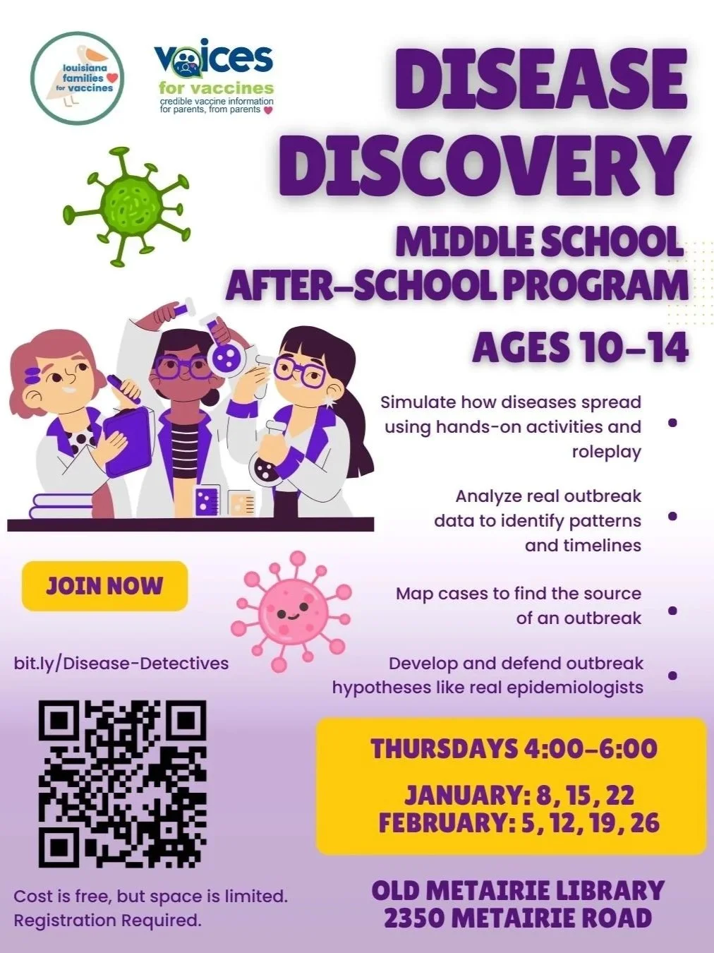 Metairie: Disease Discovery After School Program