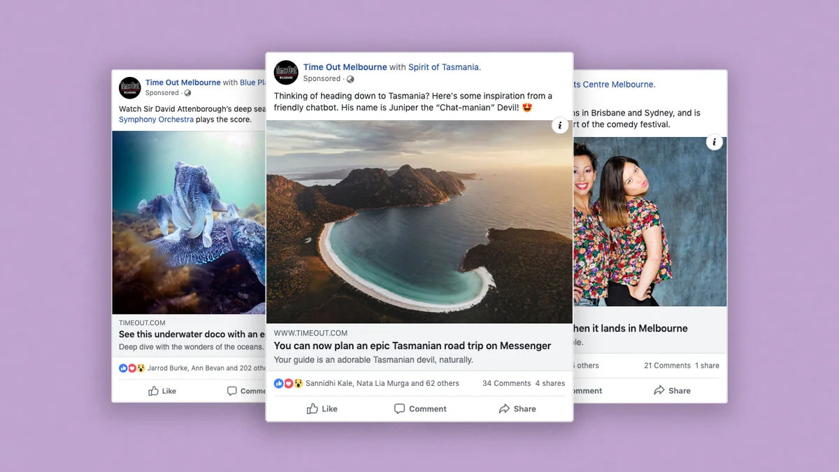 Social media advertising with Time Out