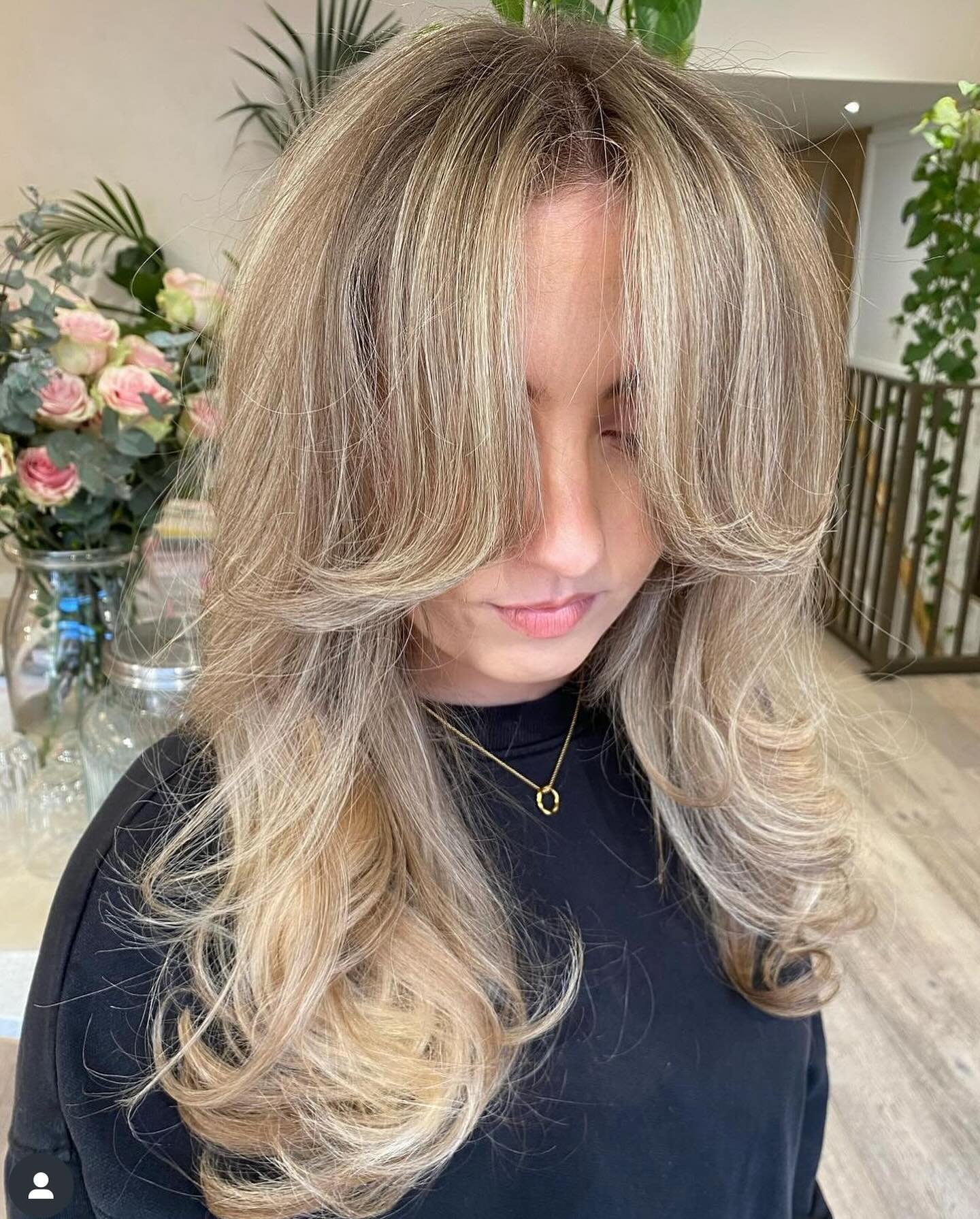 Full head of teasy-lights with root shadow. Blonde for summer! Hair by Artist Lilly
