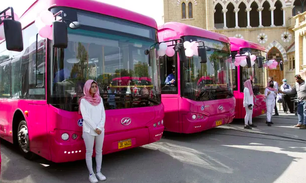 Can Karachi’s women-only pink buses drive change in Pakistan?