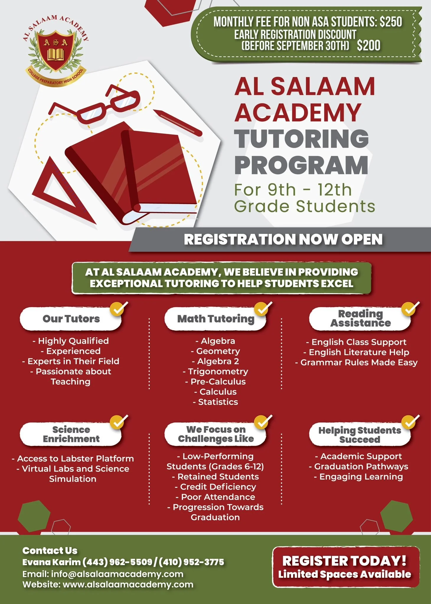Tutoring Program — AL Salaam Academy