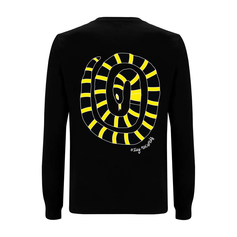 Longsleeves Snake - Yellow and white Screen printing — EXAG' Records