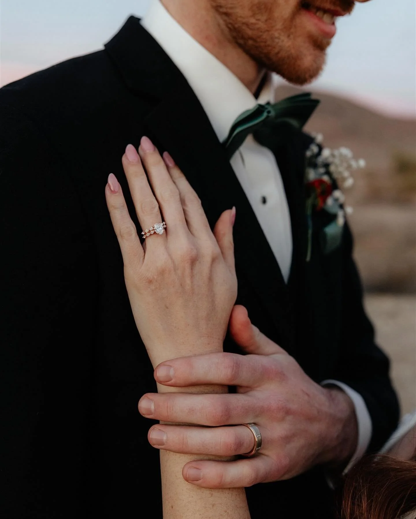 that just married feeling ✨
&bull;
&bull;
&bull;
&bull;
&bull;
&bull;
vendor team: 
Venue: @thewillowaz
Photo: @loveendures.photo 
Bridal Attire:  @garnishboutique @AnnaCampbellBridal
Bridesmaid Attire:  @Azazie
Cake/Desserts: @SilverRoseBakery
Bever