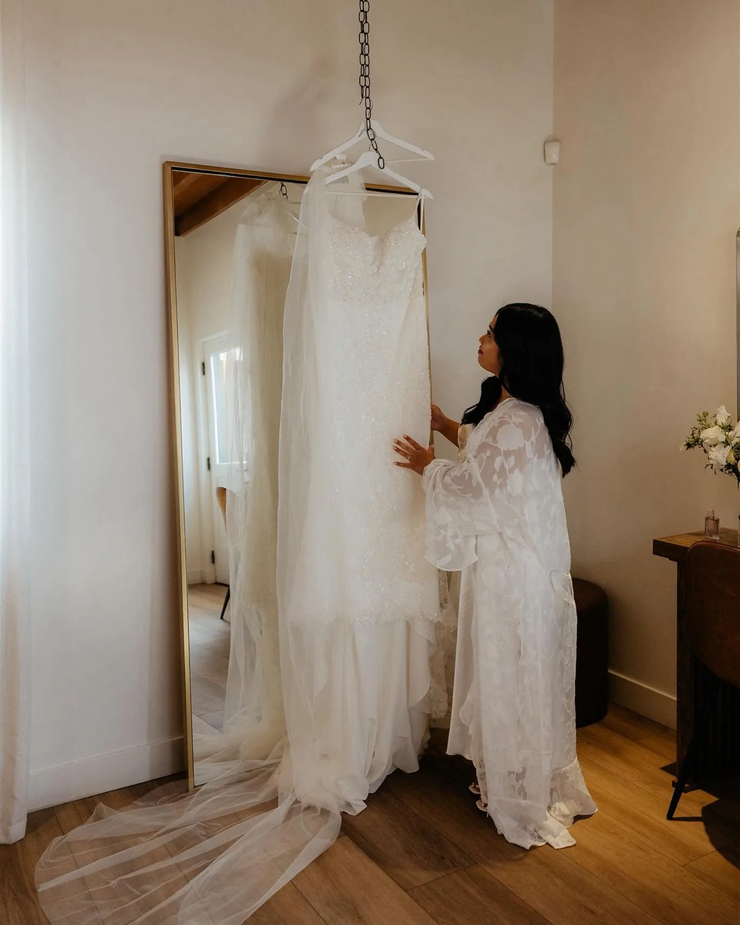 bride getting ready 🦢

vendor team: 
Venue: @thepaseovenue
Bridal Attire: @weddingbellesaz
Bridesmaid Attire: @azazieoffical
Cake/Desserts: @whiskandpaddle_az
Beverages/Bartending: @ontherocksbartenders
Catering: @creationsincuisine
Florals: @Ibwedd