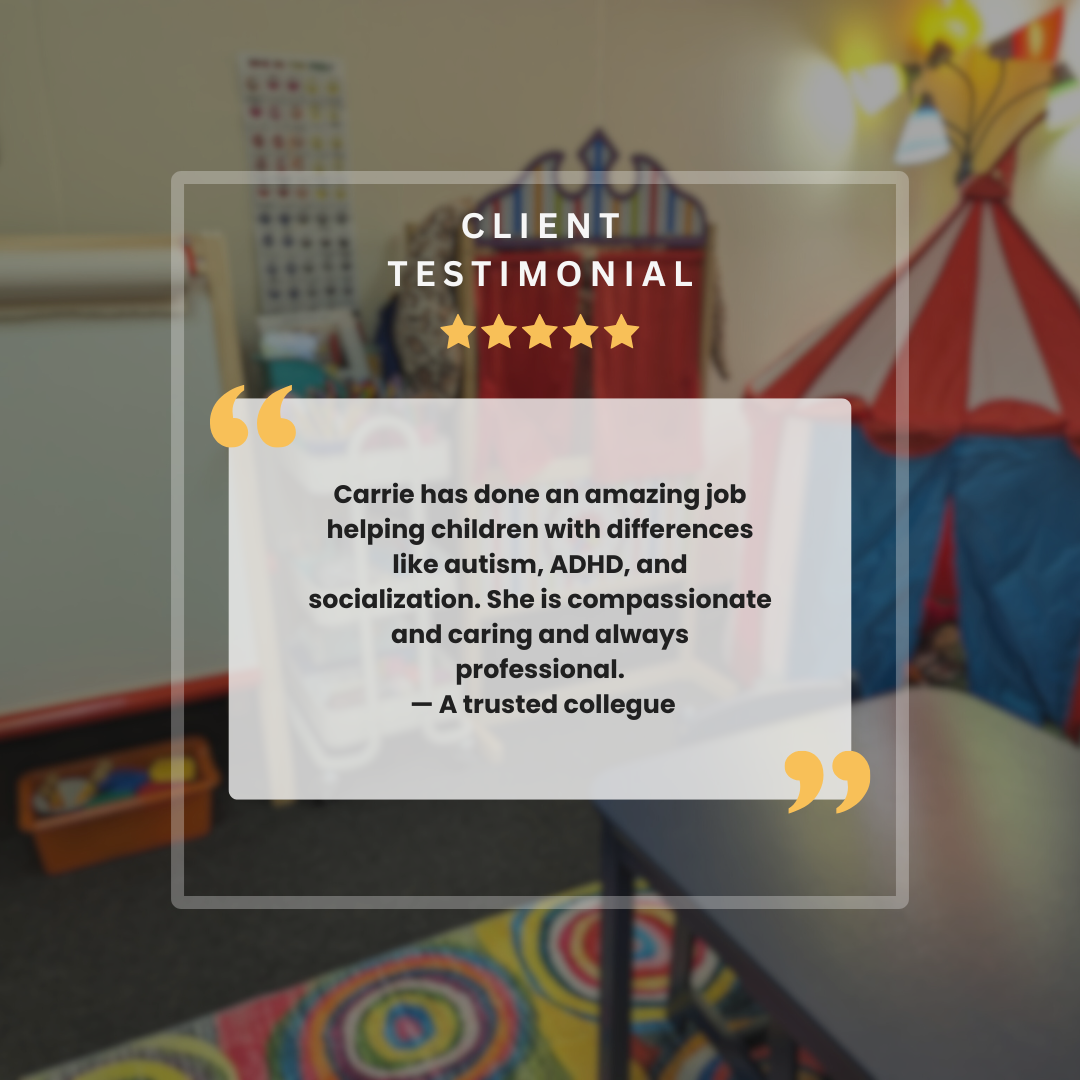 5 star review for Carrie a child therapist at Reach Counseling