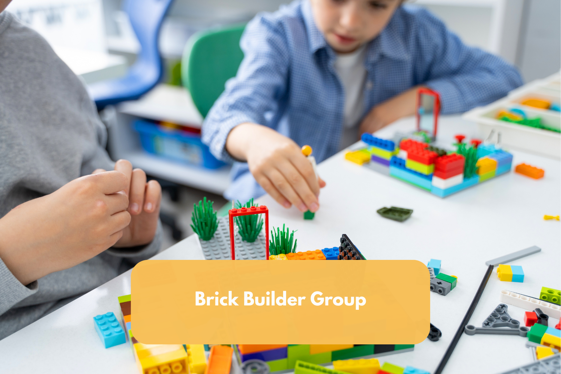 Kids playing with legos