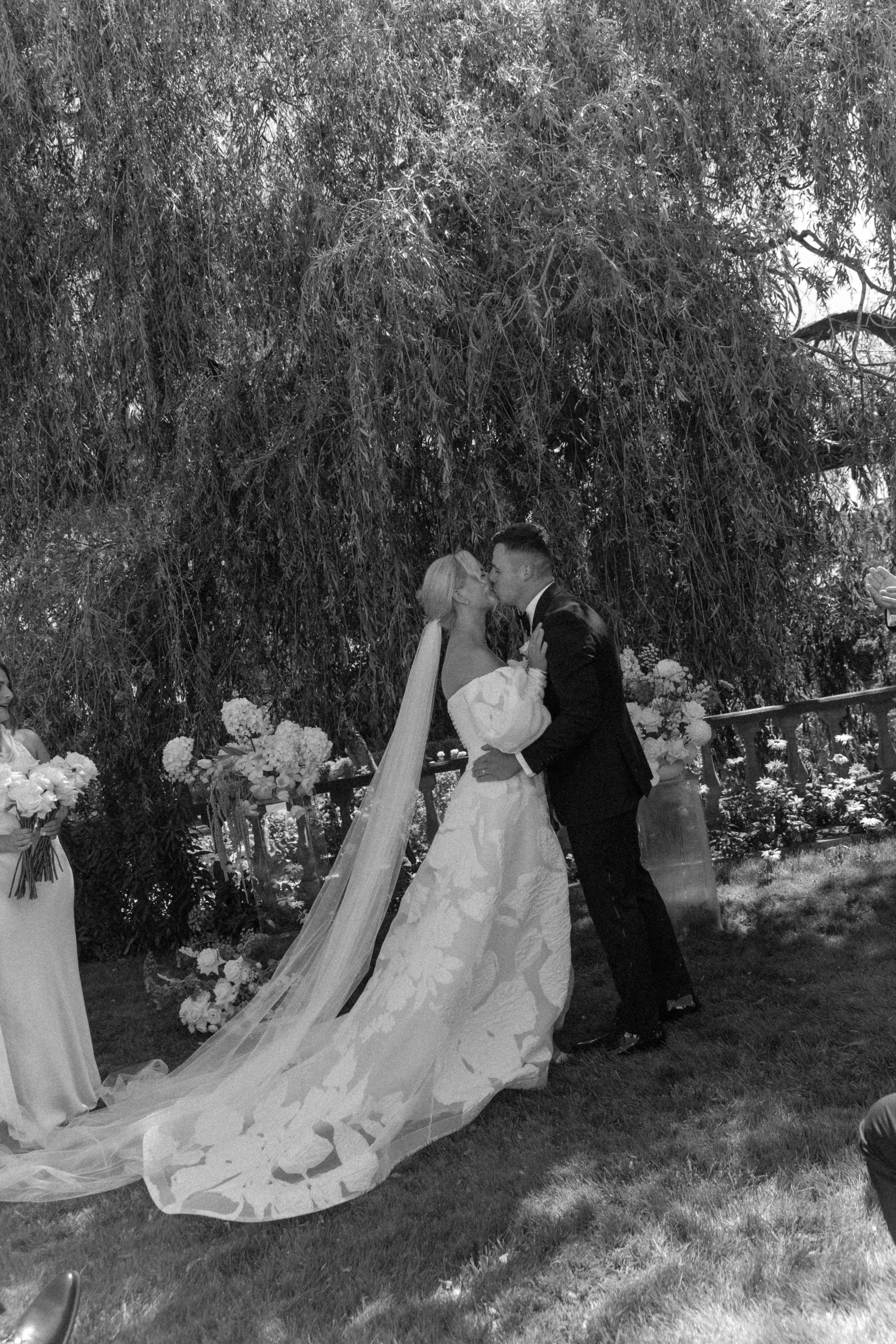 Tulle Blusher Veil in Silk White | Cathedral Length Bridal Veil