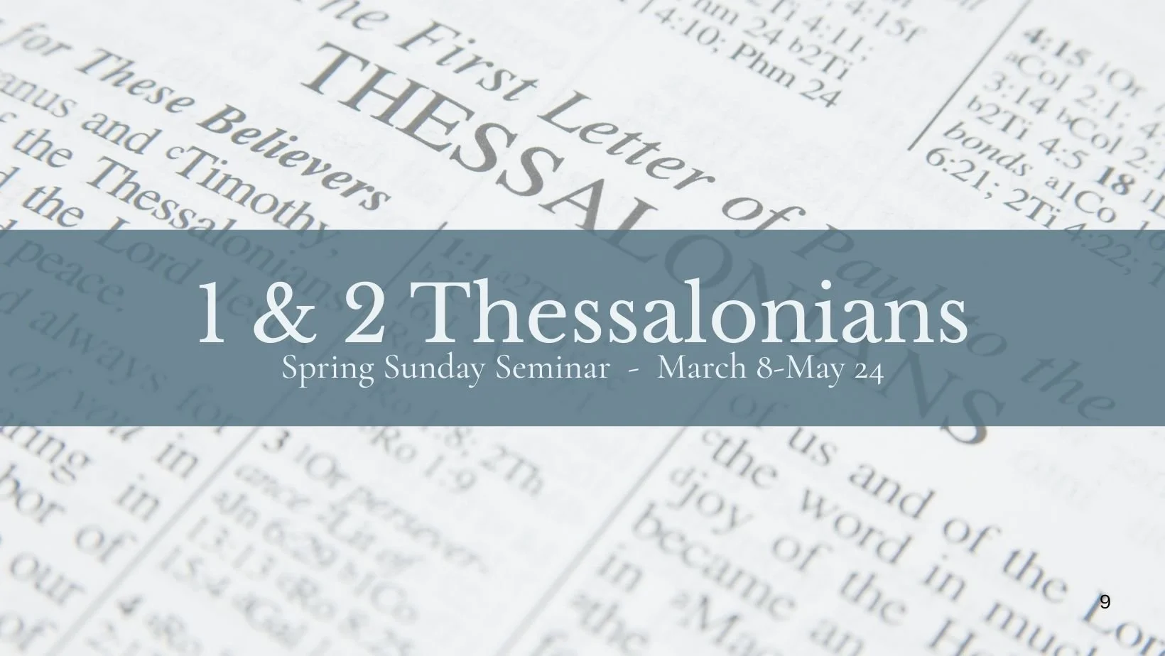 1 & 2 Thessalonians
