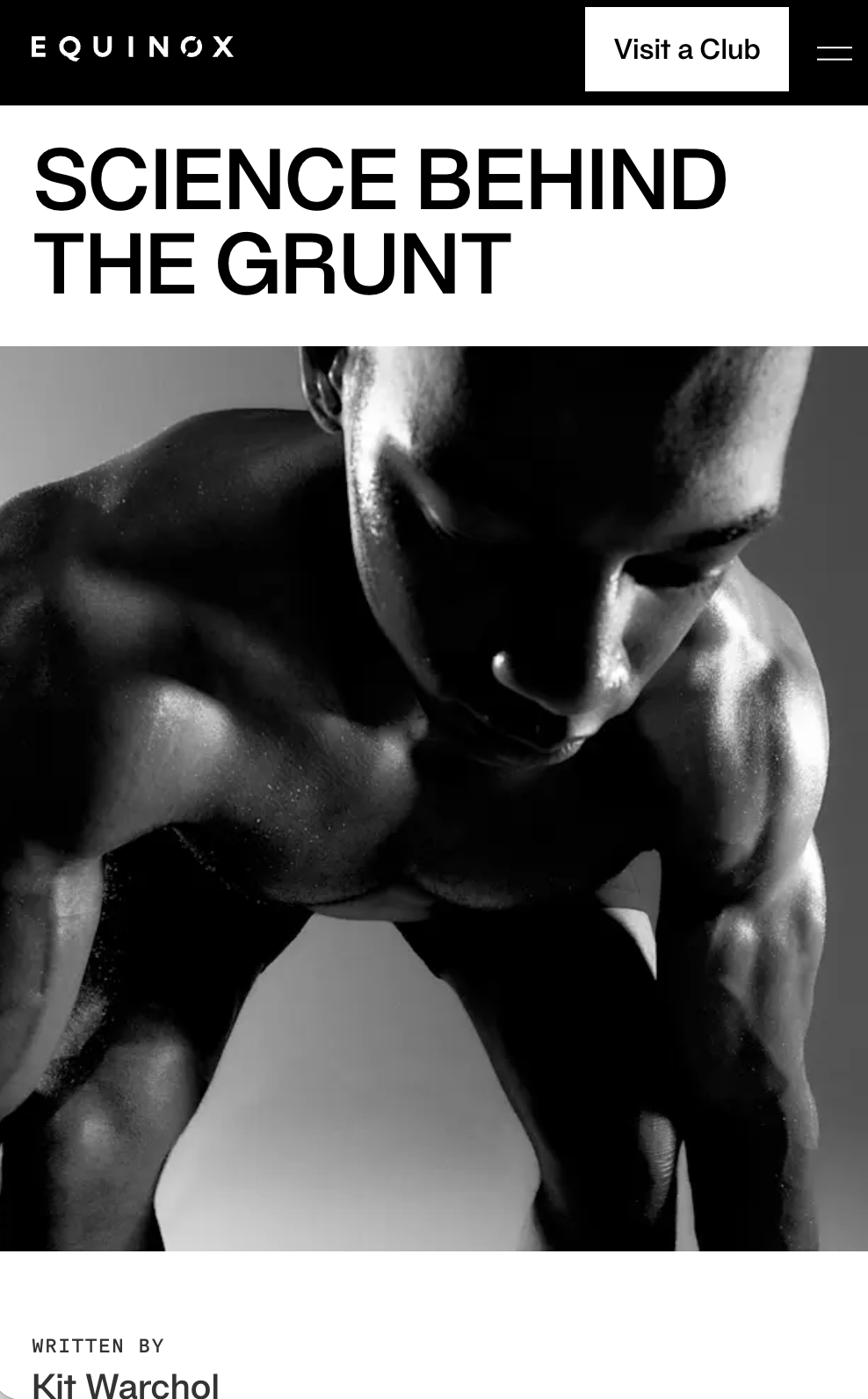 Equinox article: Science Behind the Grunt
