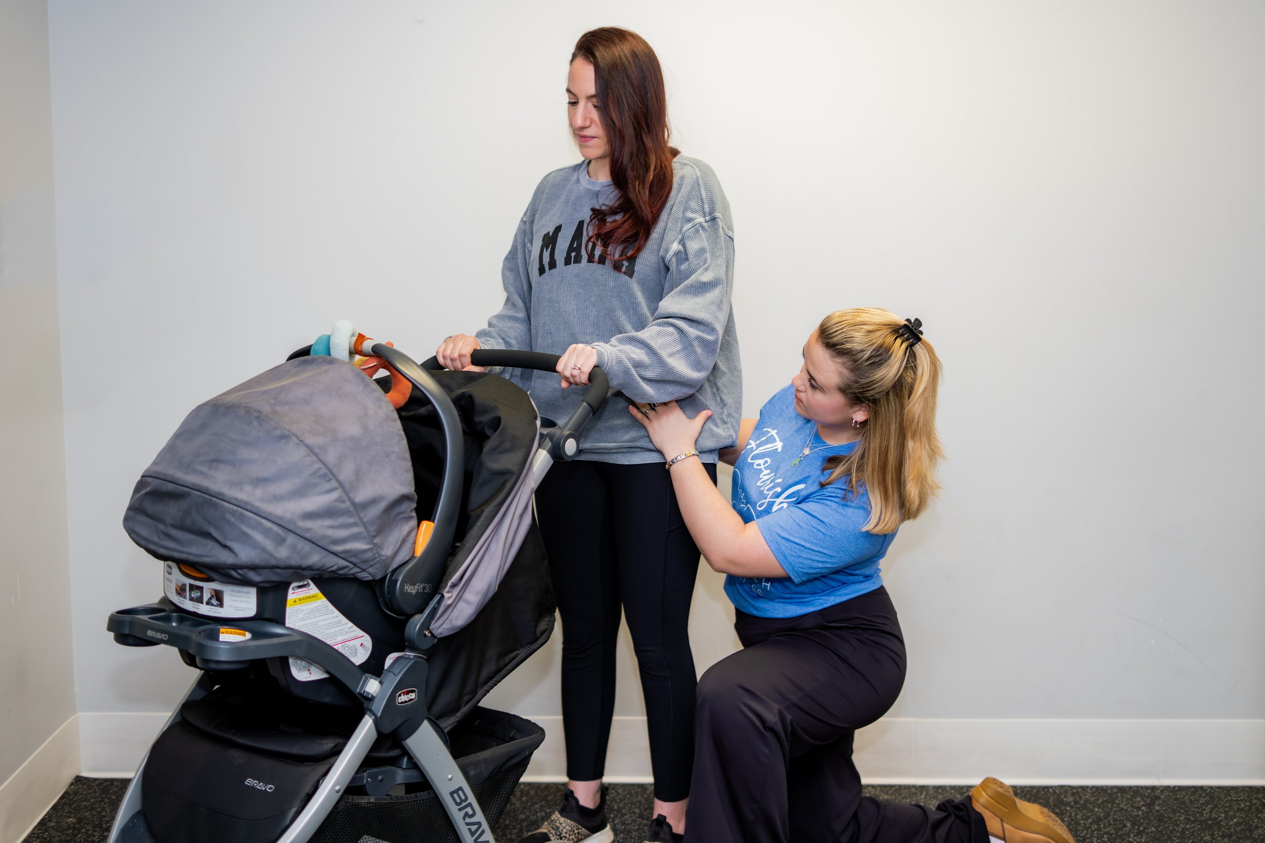 Pregnant pelvic floor therapy mom for pelvic pain