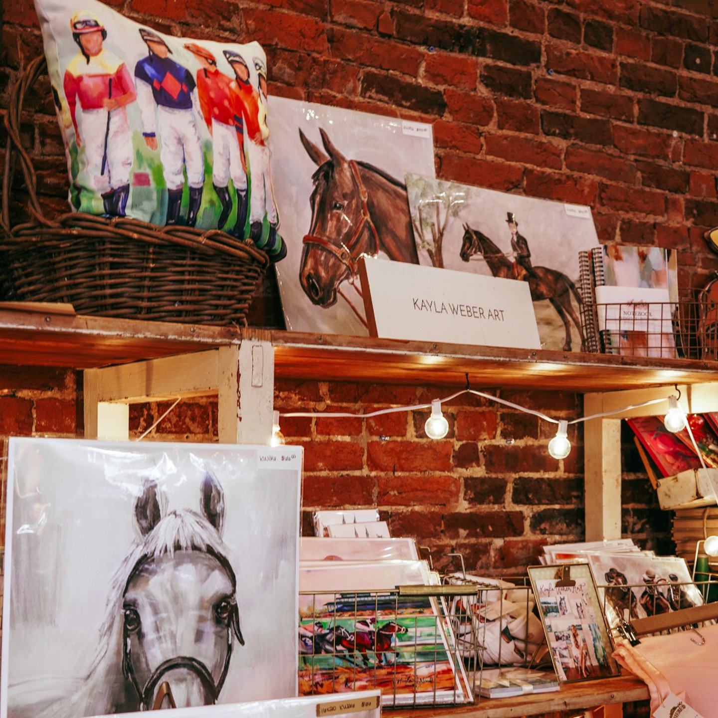 Ready to jockey for the best view of @kaylaweberart's stunning art? 🐎🎨 Just one day until the Derby, and we're all about those mane attractions! So be sure to come by and grab your favorites to add some equestrian elegance to your home for Derby da
