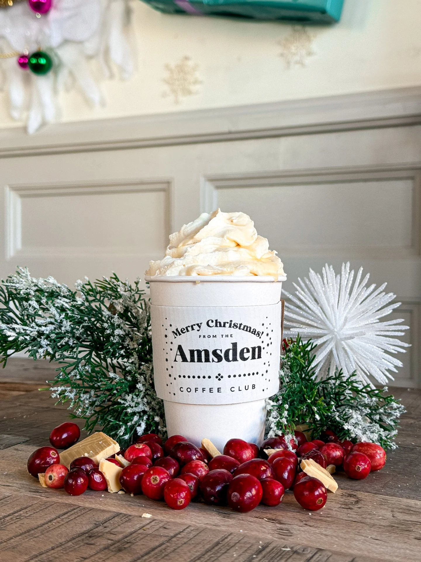 Sweet, smooth, and a little bit merry. ❄️❤️

Our White Chocolate Cranberry Mocha blends espresso, milk, and creamy white chocolate with a splash of cranberry syrup &mdash; topped with whipped cream and a white chocolate drizzle.

It&rsquo;s bright, f