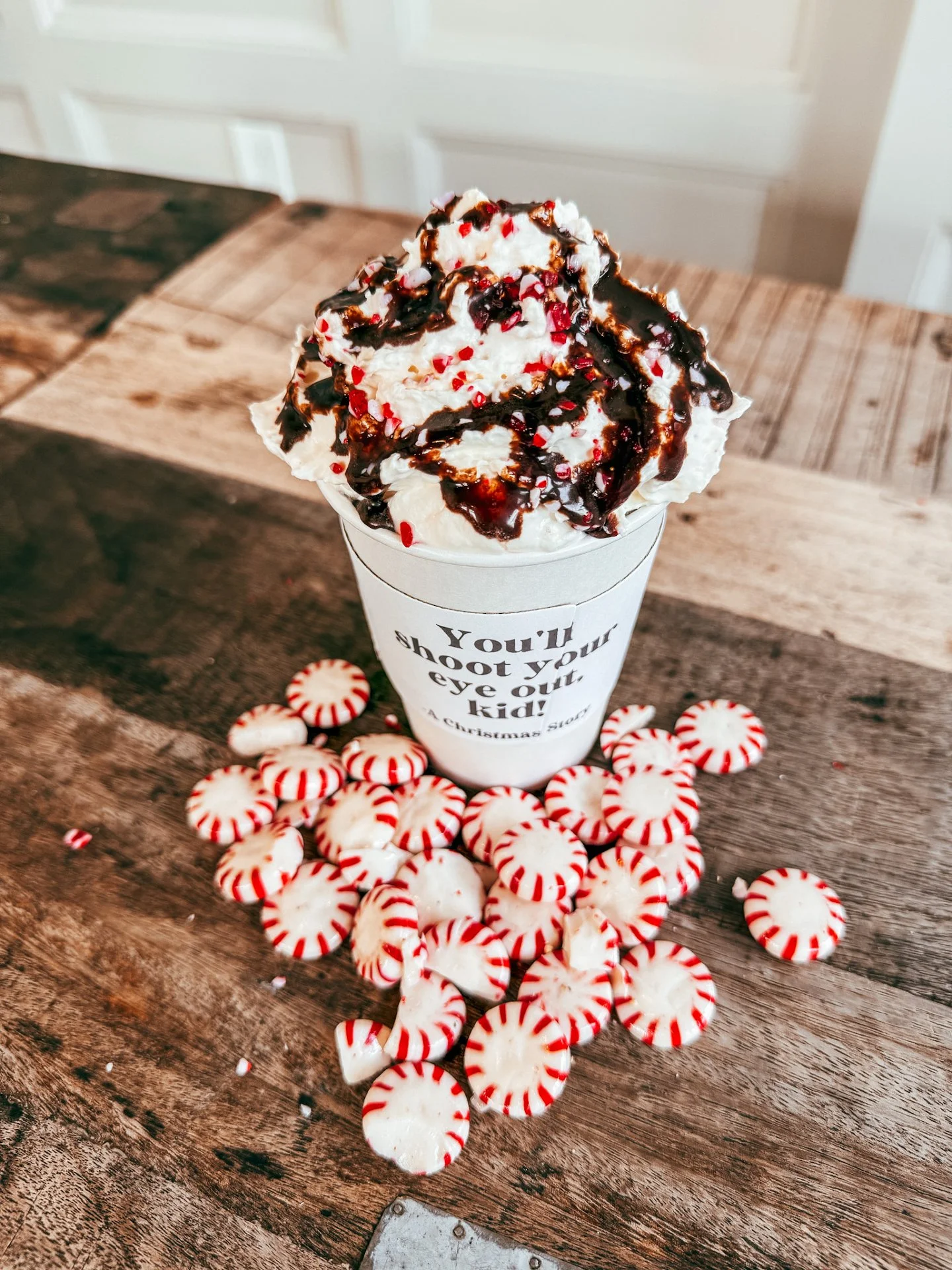 A classic that never misses. ❤️❄️

Our Peppermint Mocha brings together espresso, creamy milk, and rich cocoa with a swirl of peppermint syrup &mdash; all topped with whipped cream, chocolate drizzle, and crunchy peppermint chips.

It&rsquo;s the kin