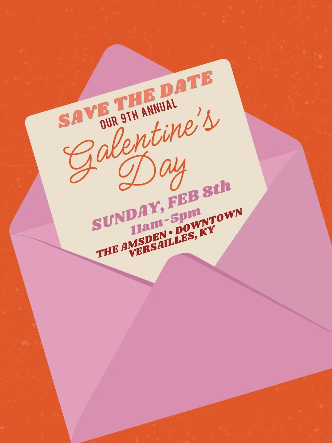 Join us for our 9th ANNUAL Galentine&rsquo;s Day Celebration at the Amsden and throughout downtown Versailles! Sunday February 8th from 11AM-5PM

Enjoy all the fun + girly specials, treats, drinks, shopping, pampering, activities, crafts, and so much
