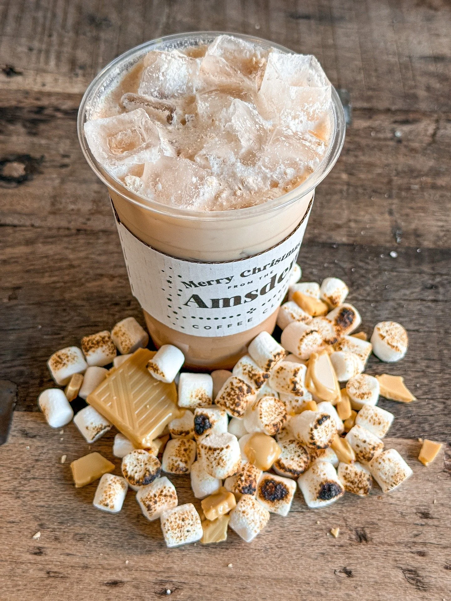 Toasty, sweet, and perfectly smooth &mdash; our Iced Toasted White Chocolate Shaken Espresso is giving total campfire feels. 🤍✨

Made with toasted marshmallow syrup, white chocolate, and espresso, it&rsquo;s creamy, balanced, and just the right mix 