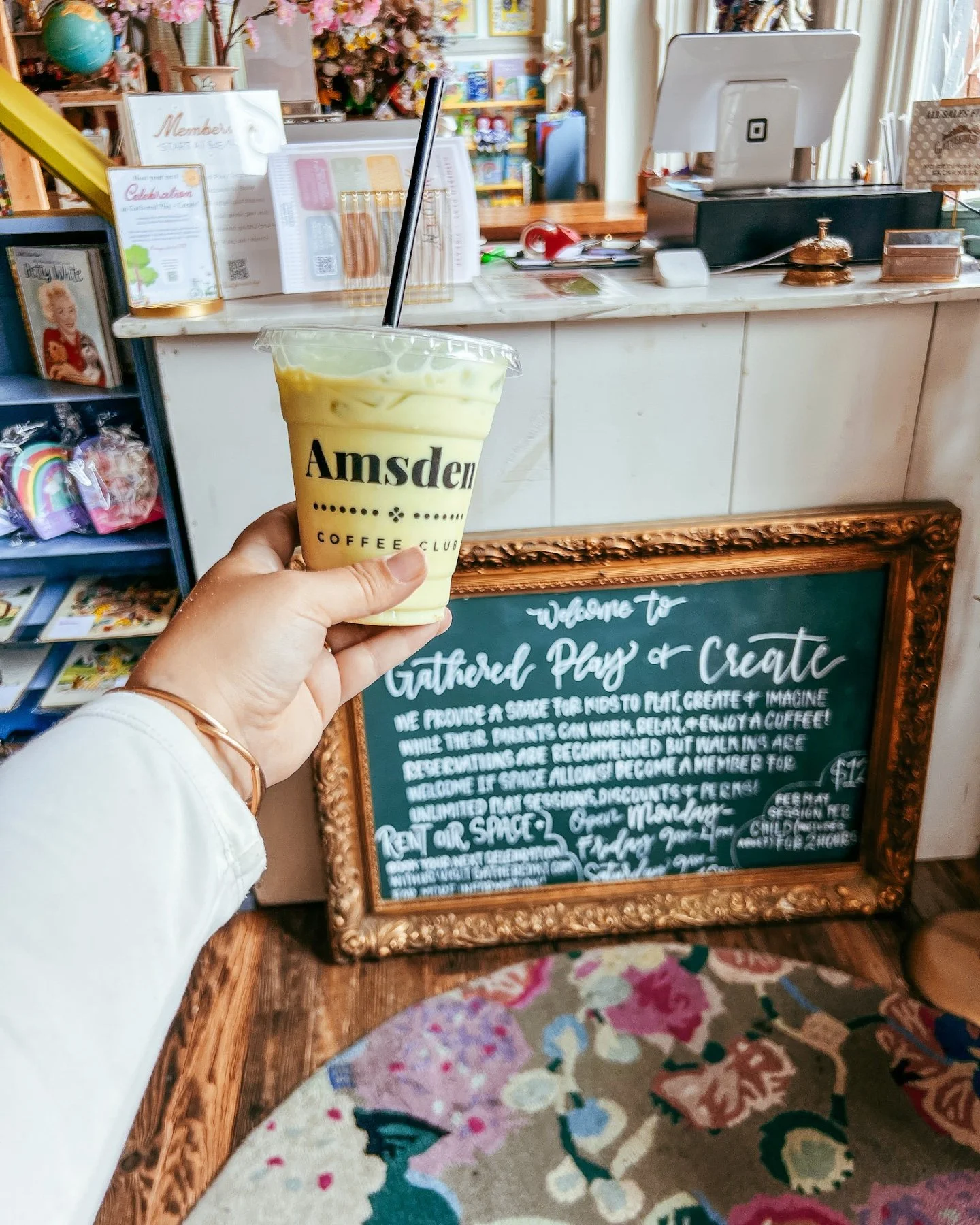 Sipping your favorite coffee while the kids play? 

Yes, please. ☕✨ 

Order your drink right at the Play + Create counter and enjoy a moment to yourself while they explore, imagine, and create. 

Don&rsquo;t forget to book your next play session &mda