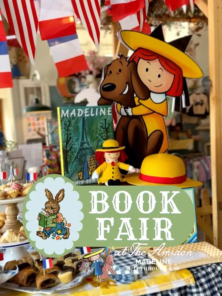 Bonjour, Madeline week! 🎀📚🇫🇷

Our Madeline Book Fair Week is coming to Play + Create 4/13&ndash;4/18 and it&rsquo;s going to be such a sweet one. 💛

Join us during play sessions all week long for Madeline-inspired snacks, crafts, and book fair f