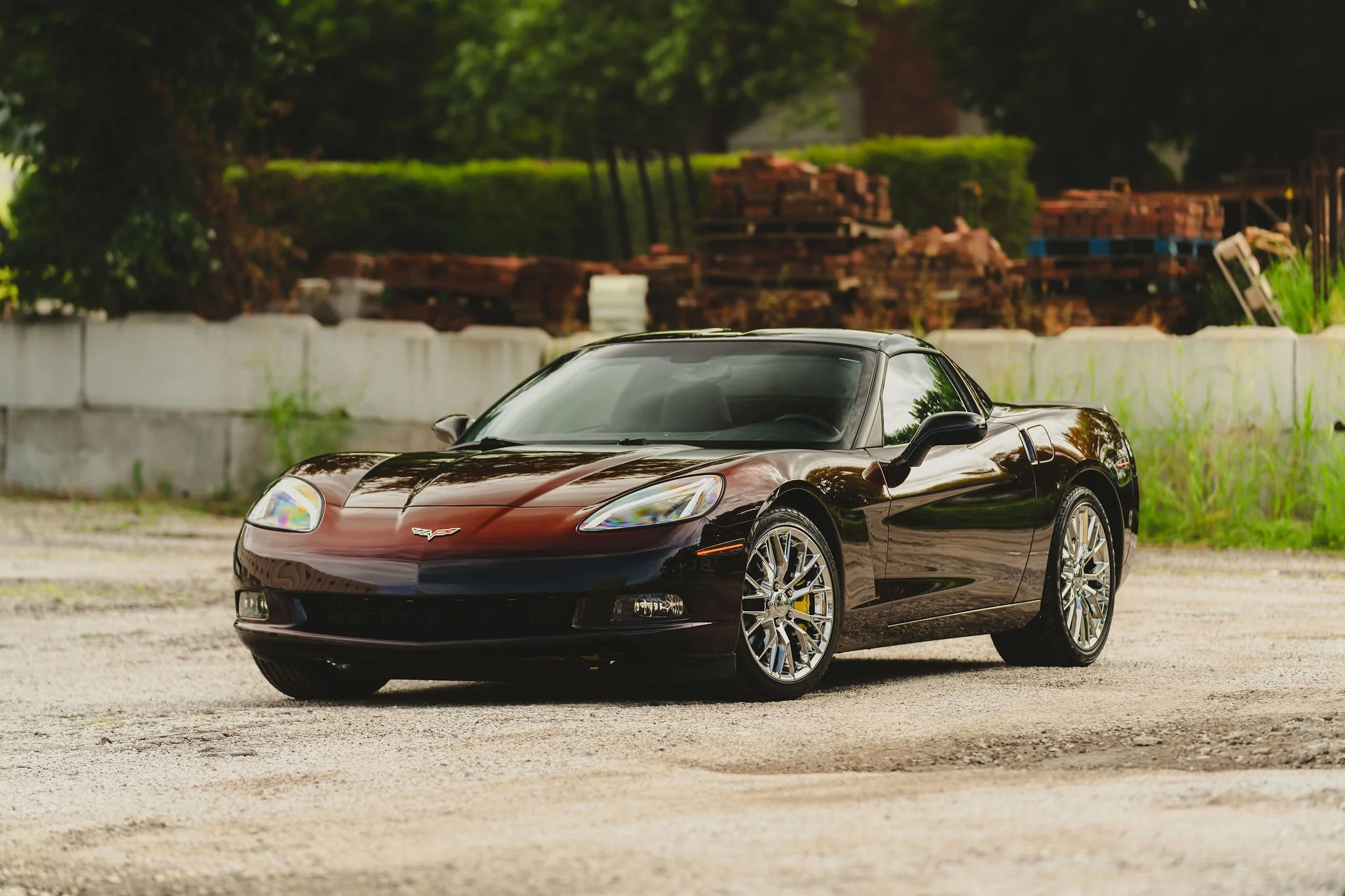 C6 Corvette Obsidian red color PPF