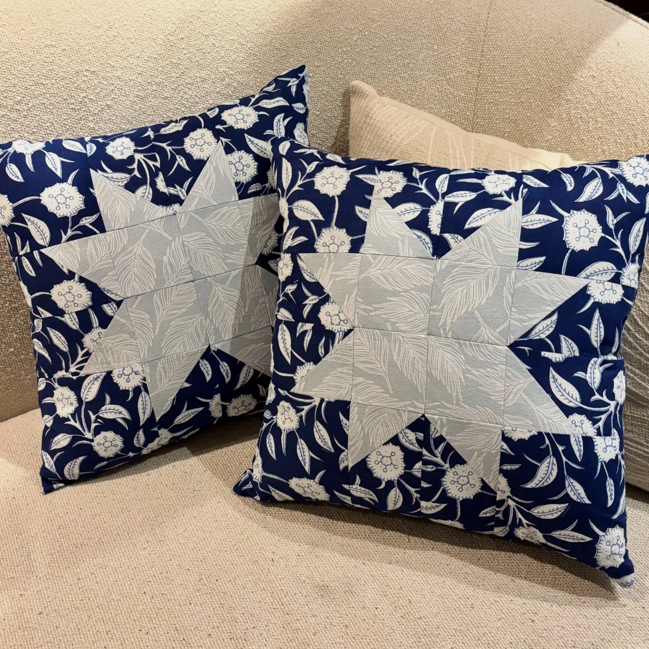 Sawtooth Star Pillows. 2025