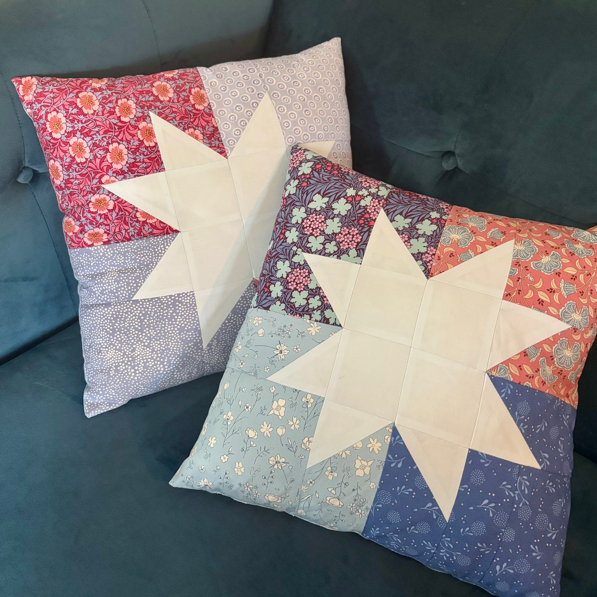 Sawtooth Star Pillows. 2025