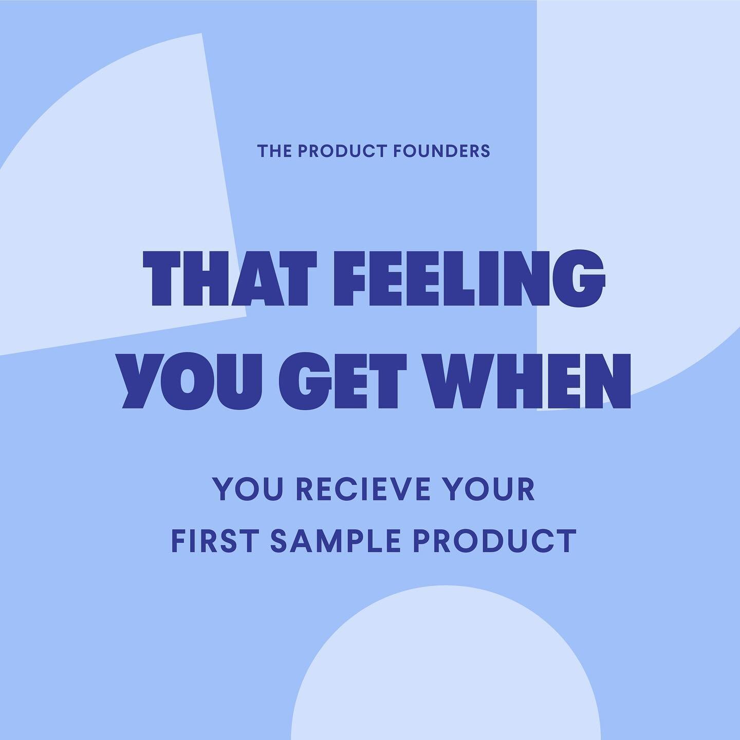OMG. Does it get more exciting than this!?! Do you know the feeling? 

Listen to EPISODE 3 to take your idea from concept to REALITY and first bulk &mdash; believe me, you want to feel these feels! 

@theproductfounders 

&mdash;
#productdesign #prod