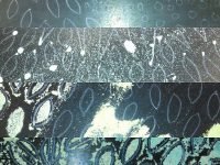 Different stages of the chalking process