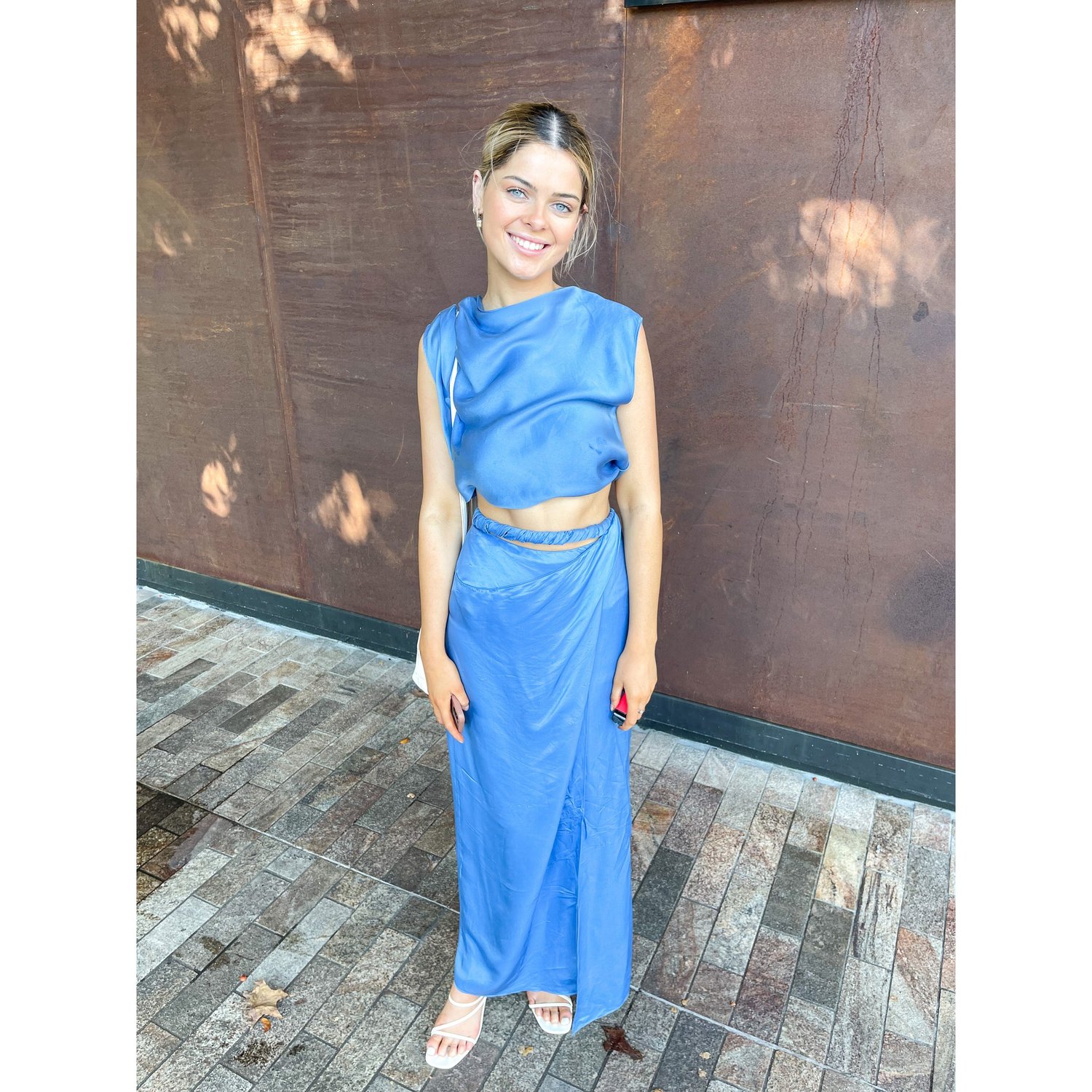 Ginia Set - Malibu Blue  Frocked Dress Hire