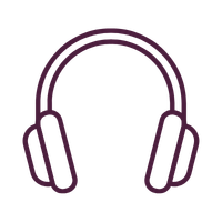 line art of headphones