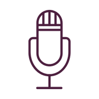 line art of microphone