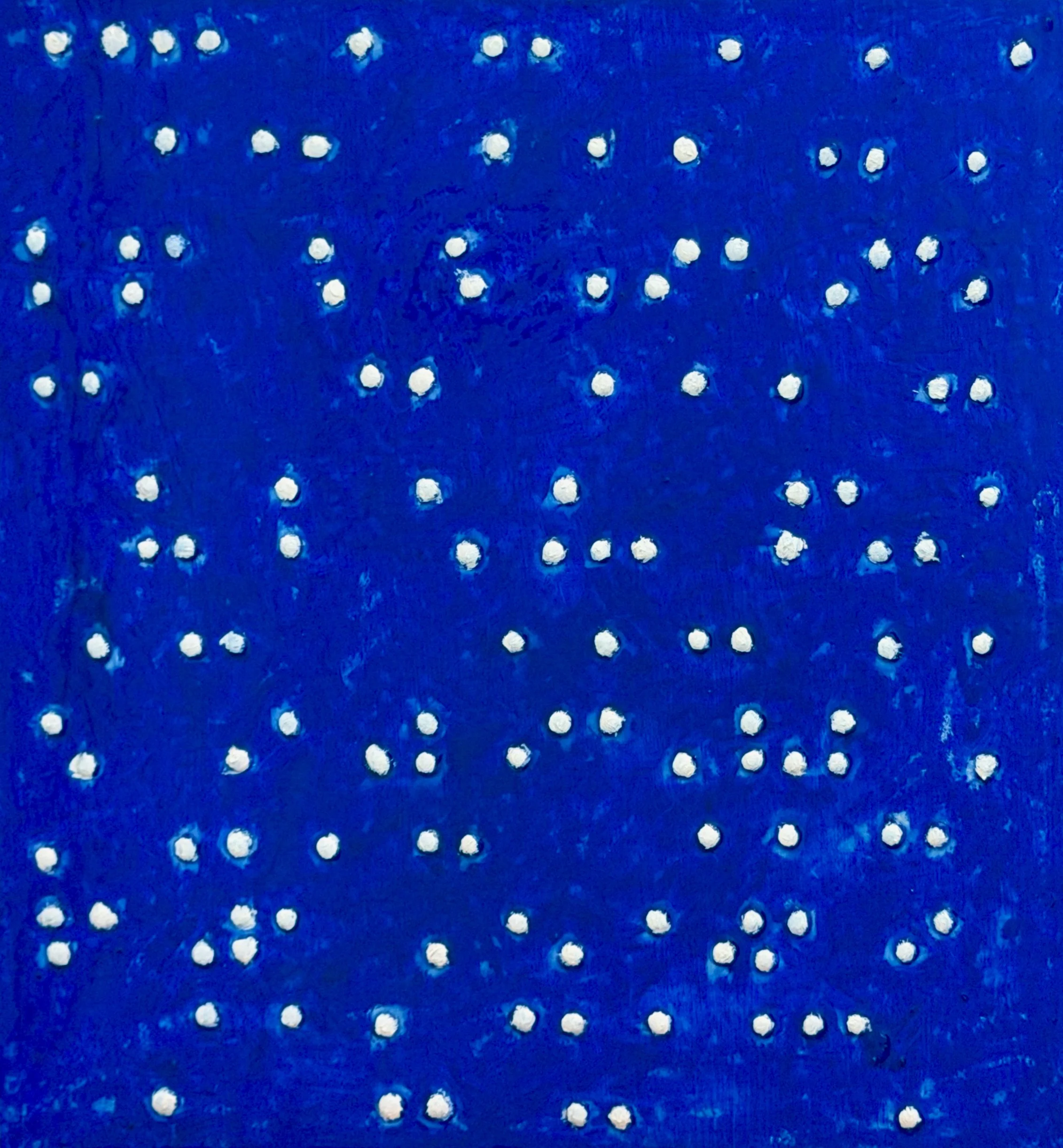"Ambient (braille: sight unseen)" Oil,  oil pastel on wood 12" x 12", 2026 $250