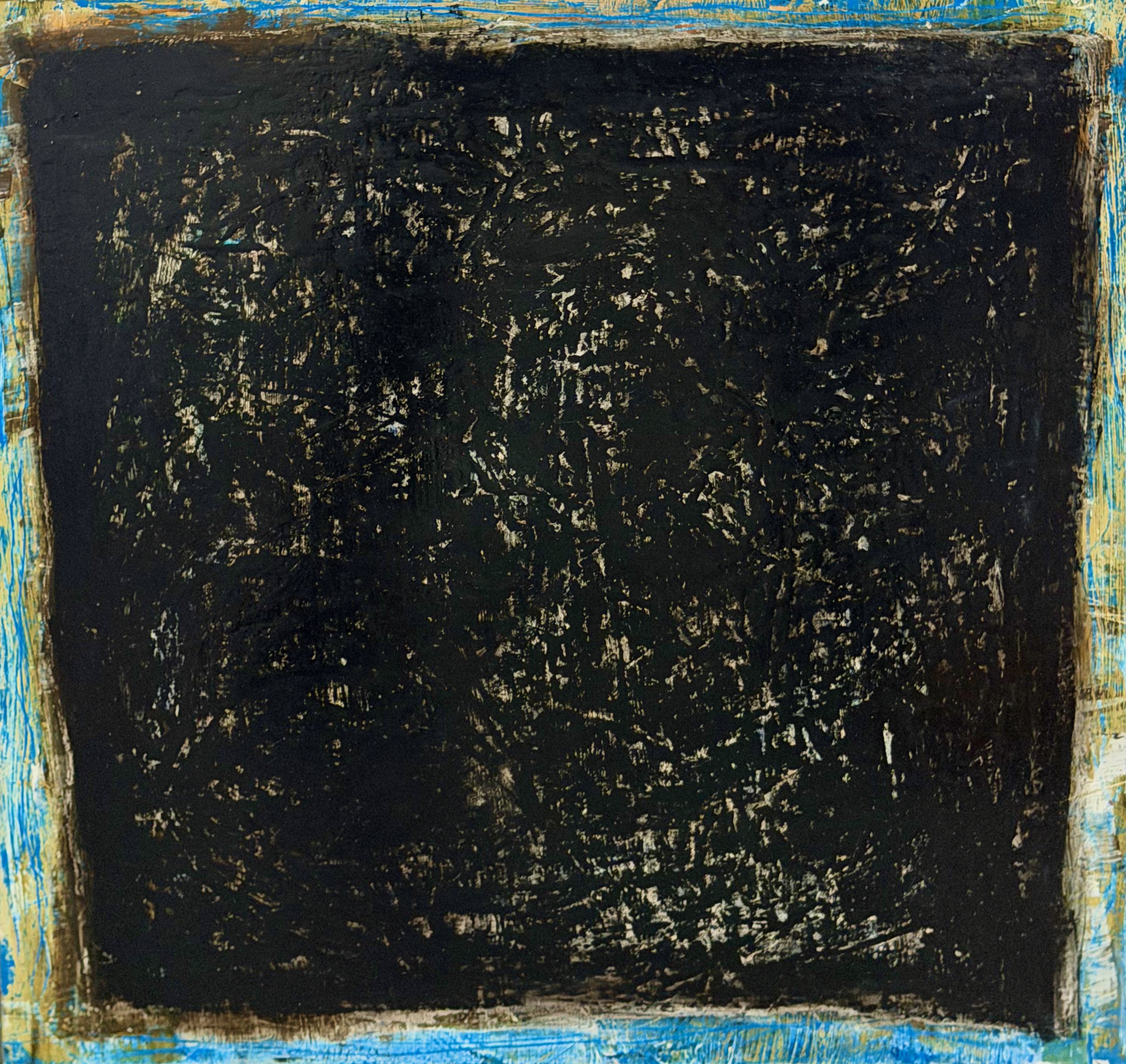 "Ambient (blind)" Oil,  oil pastel on wood 24" x 24", 2026 $800