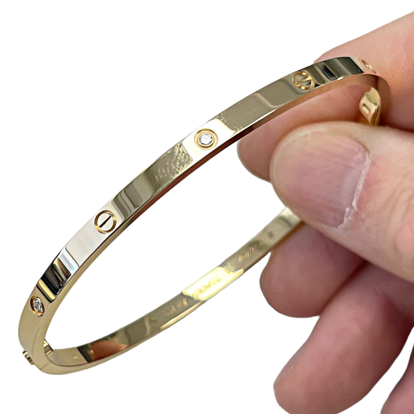 CARTIER LOVE BRACELET 18 KT YELLOW GOLD SIZE 17 NIB WITH SCREWDRIVER –  Treasure Fine Jewelry
