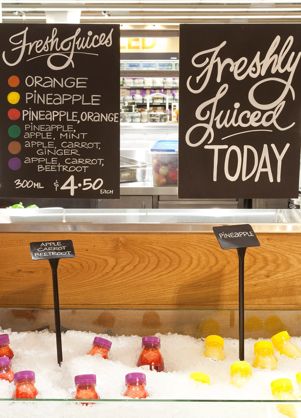 Juicy crafted a multi-level signage system