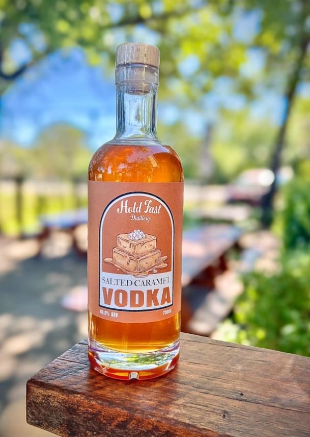 Slated Carmel Vodka bottle
