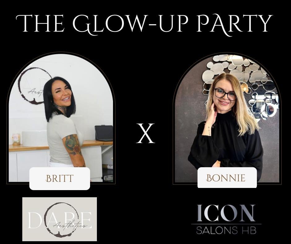 Hey there! 🥰

We're super excited because we're hosting our very first ✨GLOW UP PARTY✨ on May 25th at Icon Salons HB, and we'd love for you to join us! 

Britt, our amazing Cosmetic Nurse from Dare Aesthetics, will be joining us.

We're keeping it c