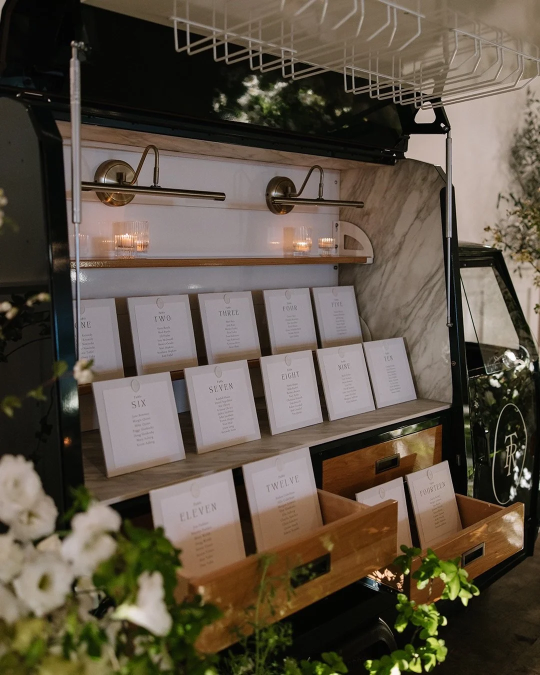 Name a cuter escort display, we&rsquo;ll wait 🛻✨

The team:
Wedding Planner @palmandpineevents
Venue @therichlandoc
Caterer @24carrotscatering
Photographer @chanellewhitacre
Florist @thirdandpark
Signage &amp; Day of Paper Goods @studiocynth
Dance F