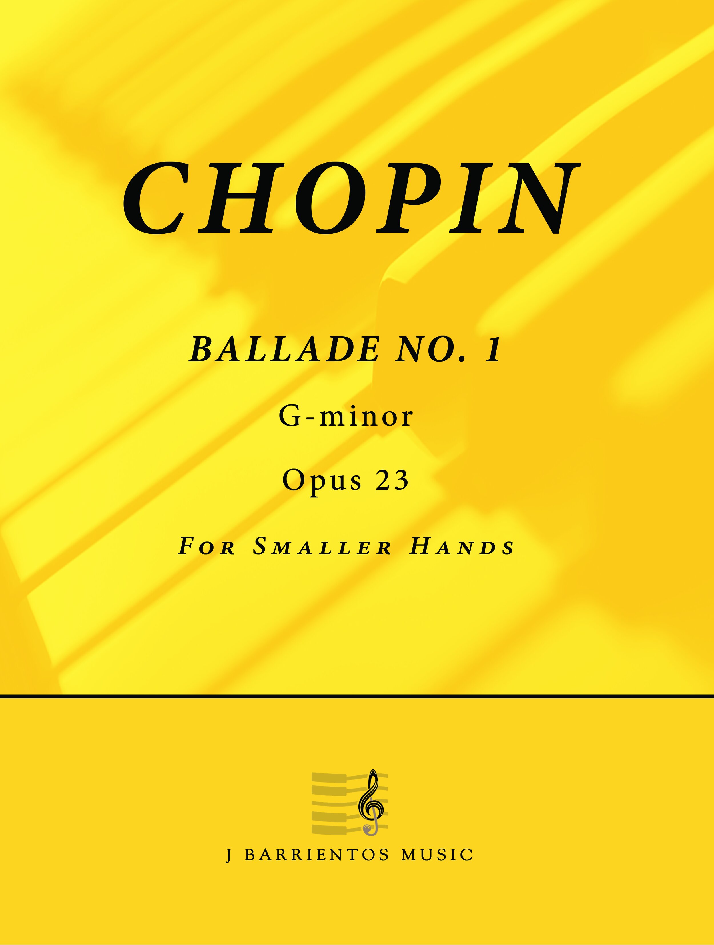 This is an edition of Chopin's Ballade No. 1 transcribed for smaller hands