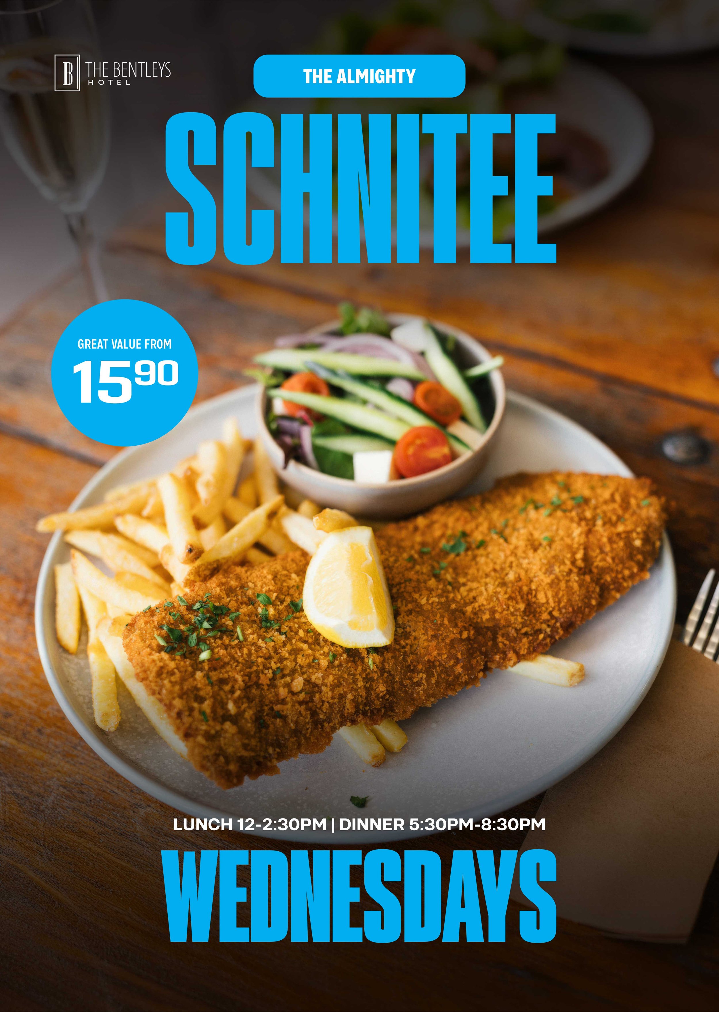 WEDNESDAY Schnitzel Special - $15.90 Lunch &amp; Dinner in Clare