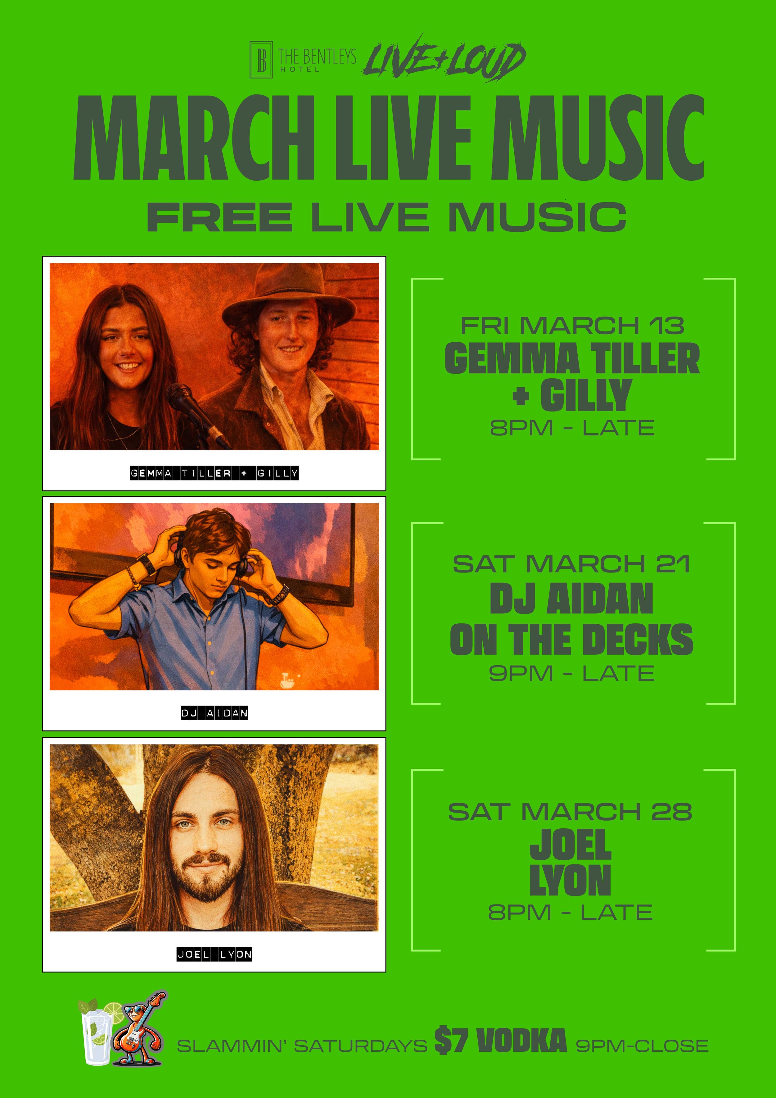 MARCH Live Music in Clare Valley - Bentleys Hotel 2026