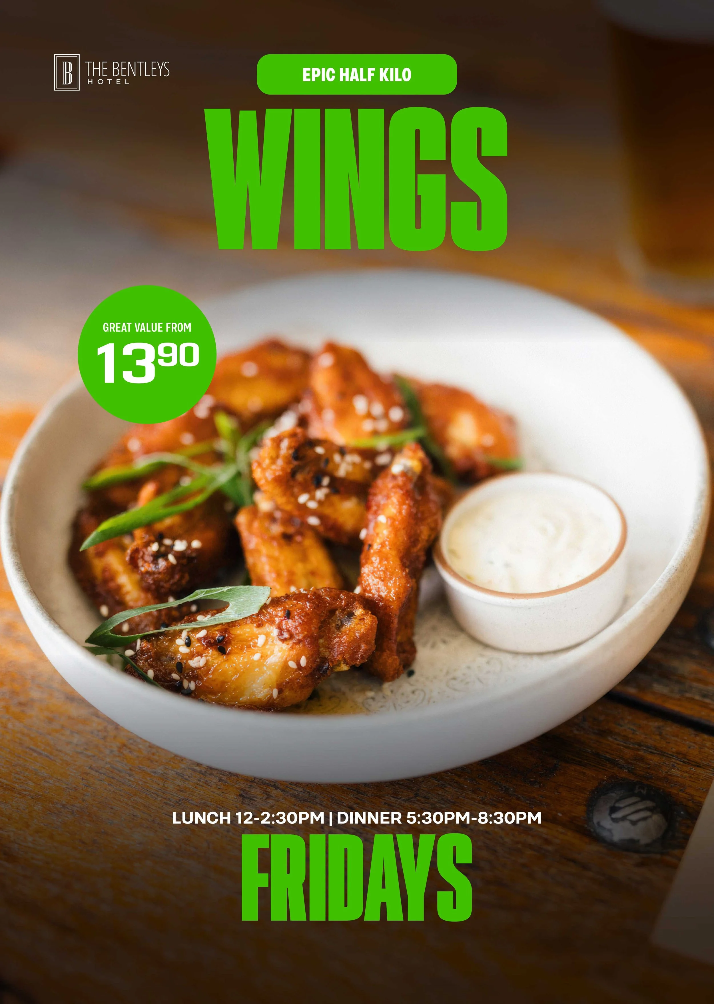 FRIDAY Wings Special - $13.90 Lunch &amp; Dinner in Clare