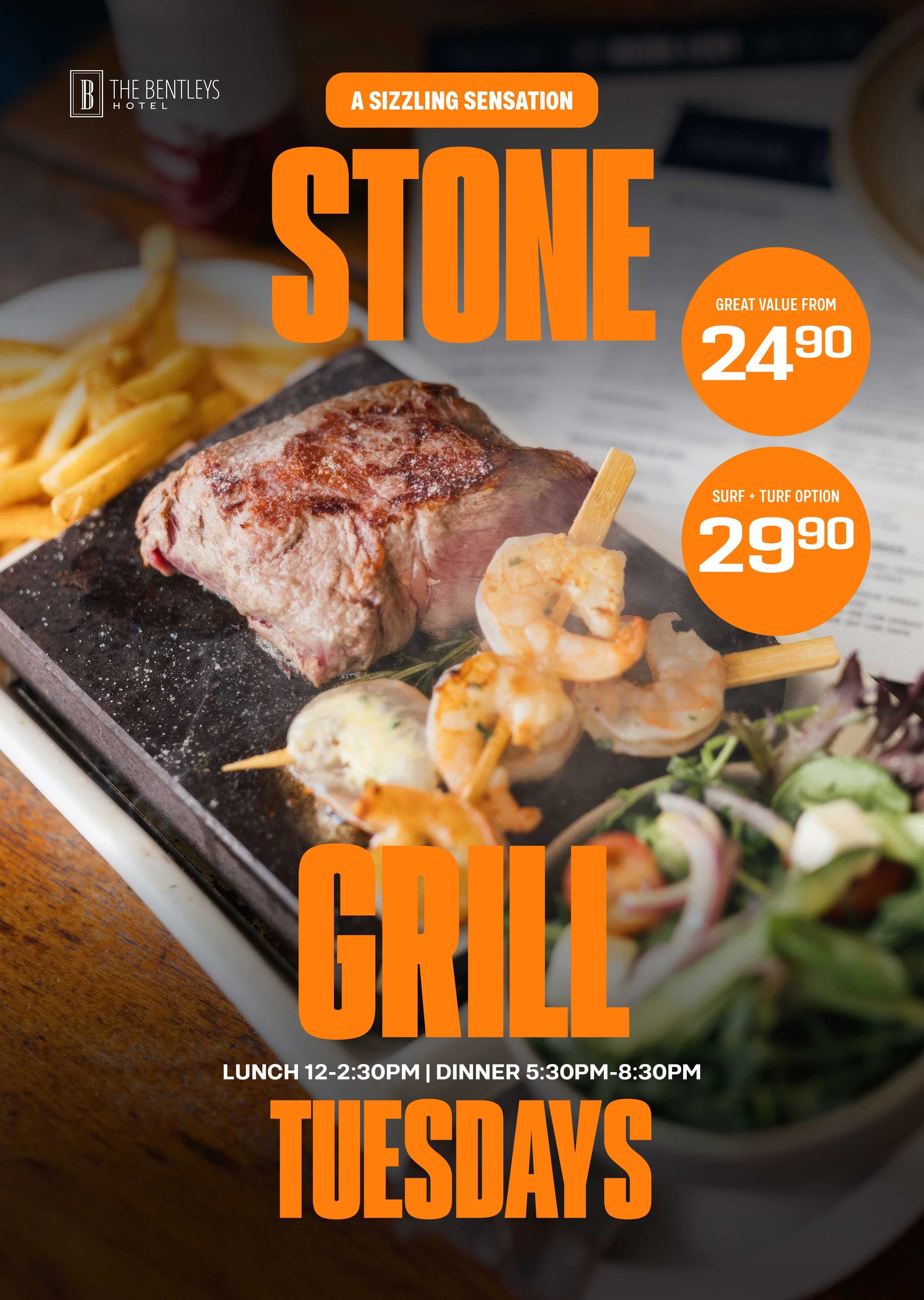TUESDAY Stone Grill Special - $24.90 Lunch &amp; Dinner in Clare