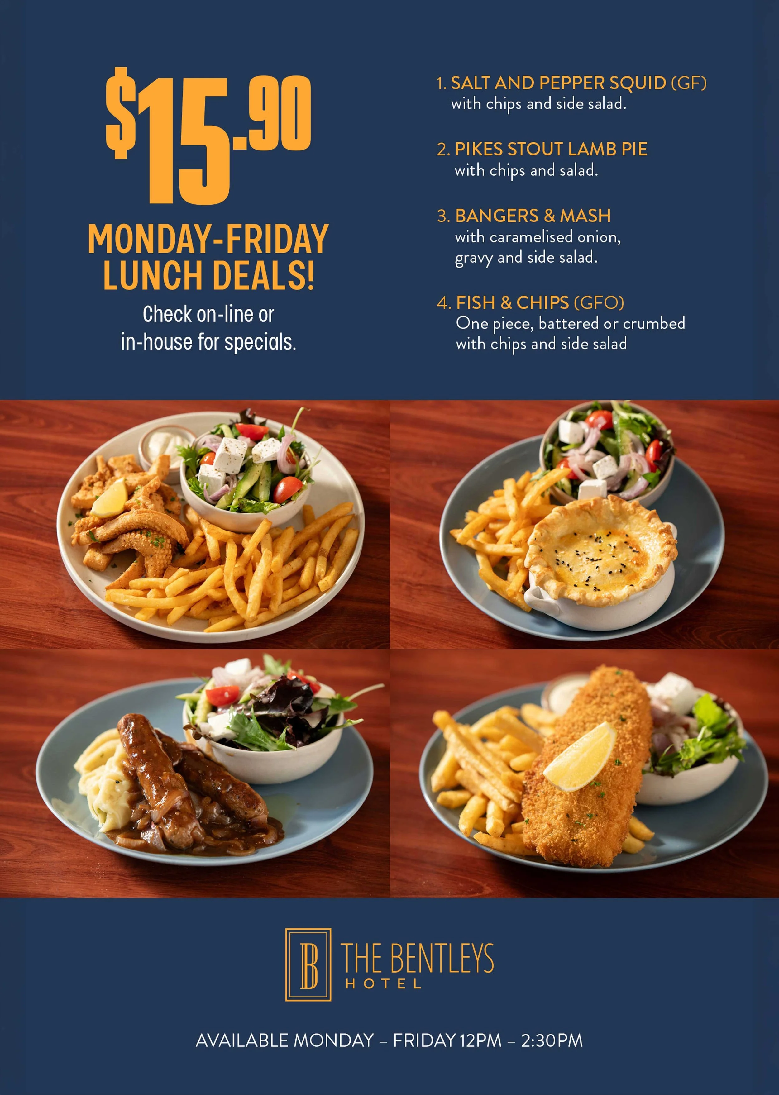 WEEKDAY Lunch Special - $15.90 in Clare Valley