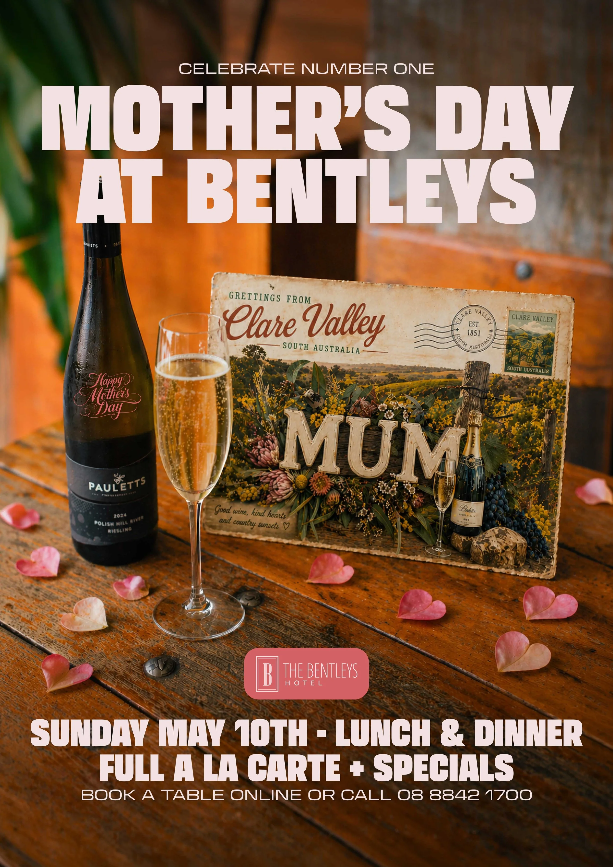 Celebrate Mum at THE BENTLEYS Hotel - bookings now open