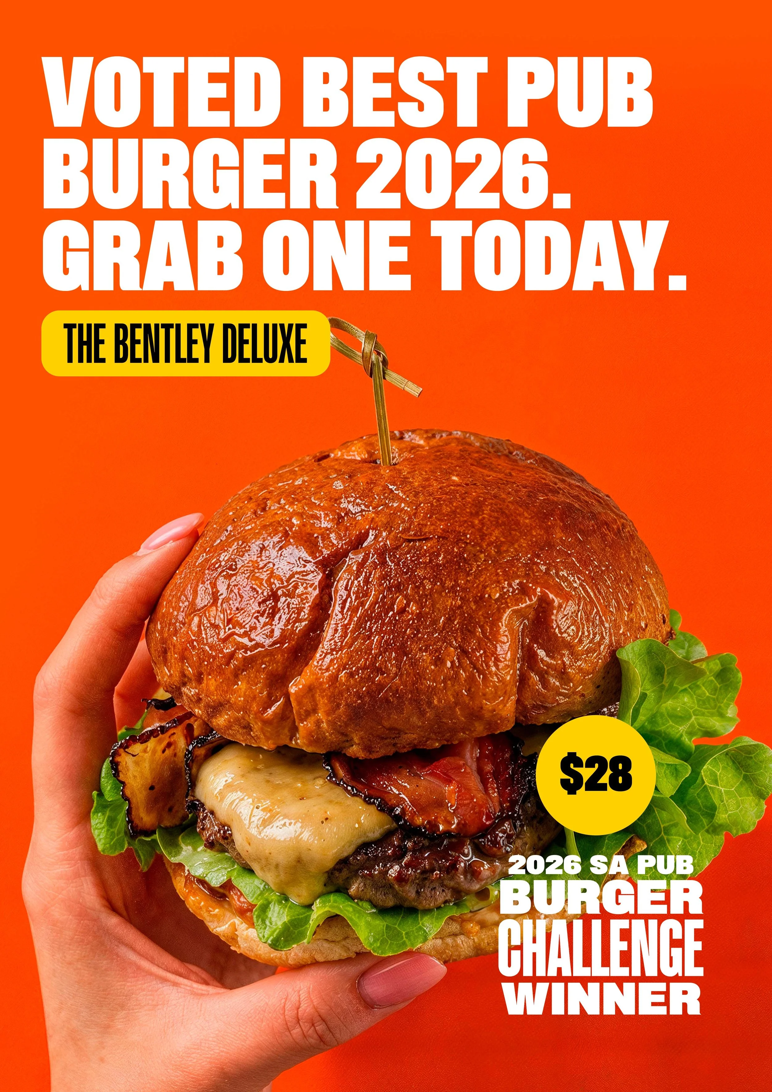 Taste South Australia’s Best Pub Burger at Bentleys Hotel