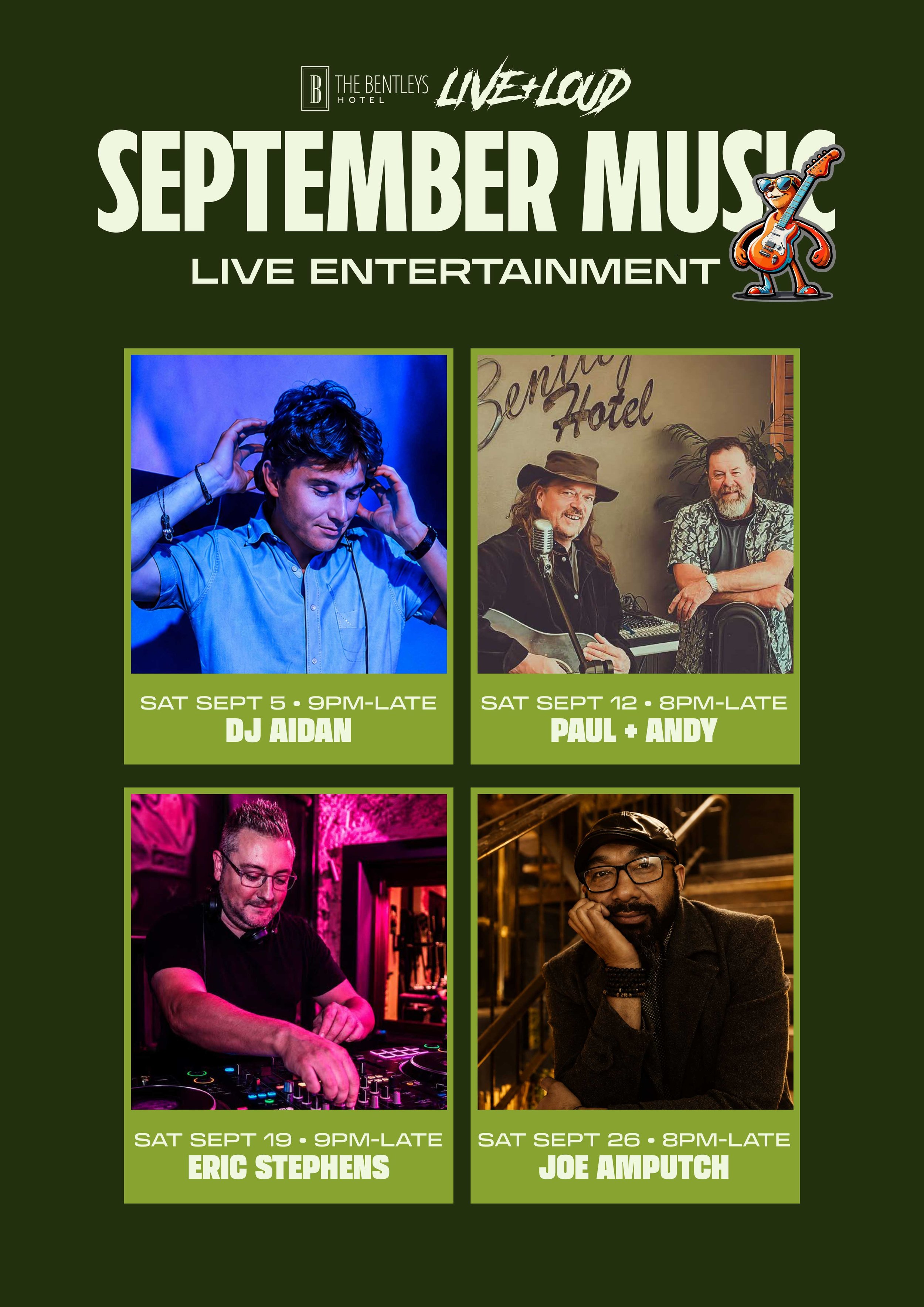 SEPTEMBER Live Music in Clare Valley at Bentleys Hotel