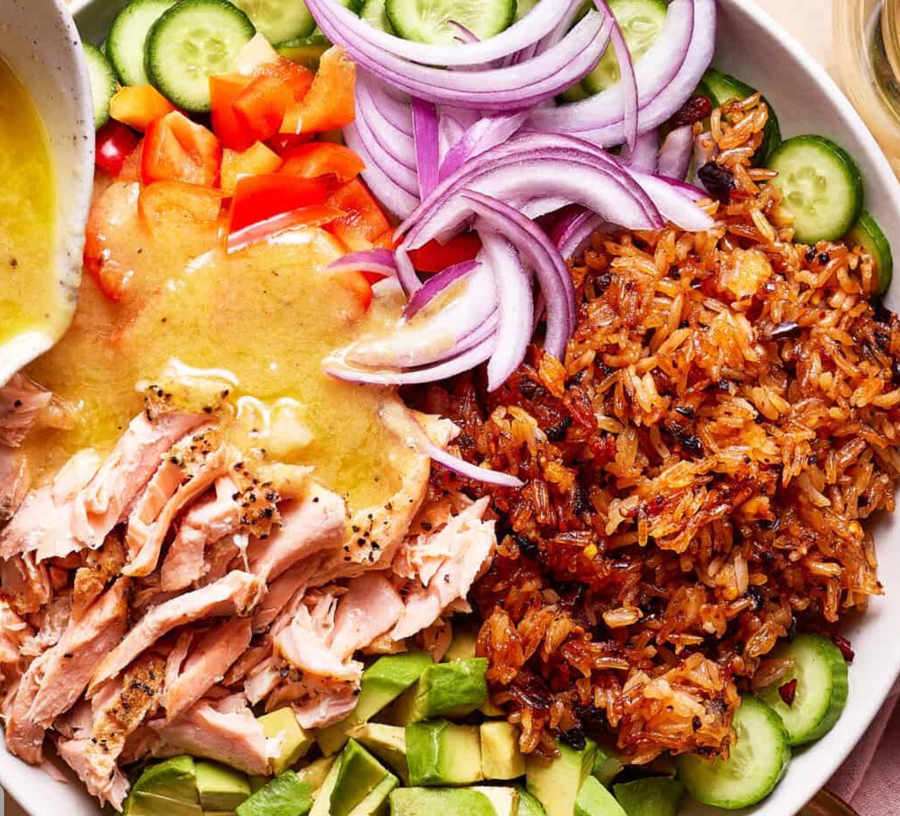 Crispy Rice Salmon Salad