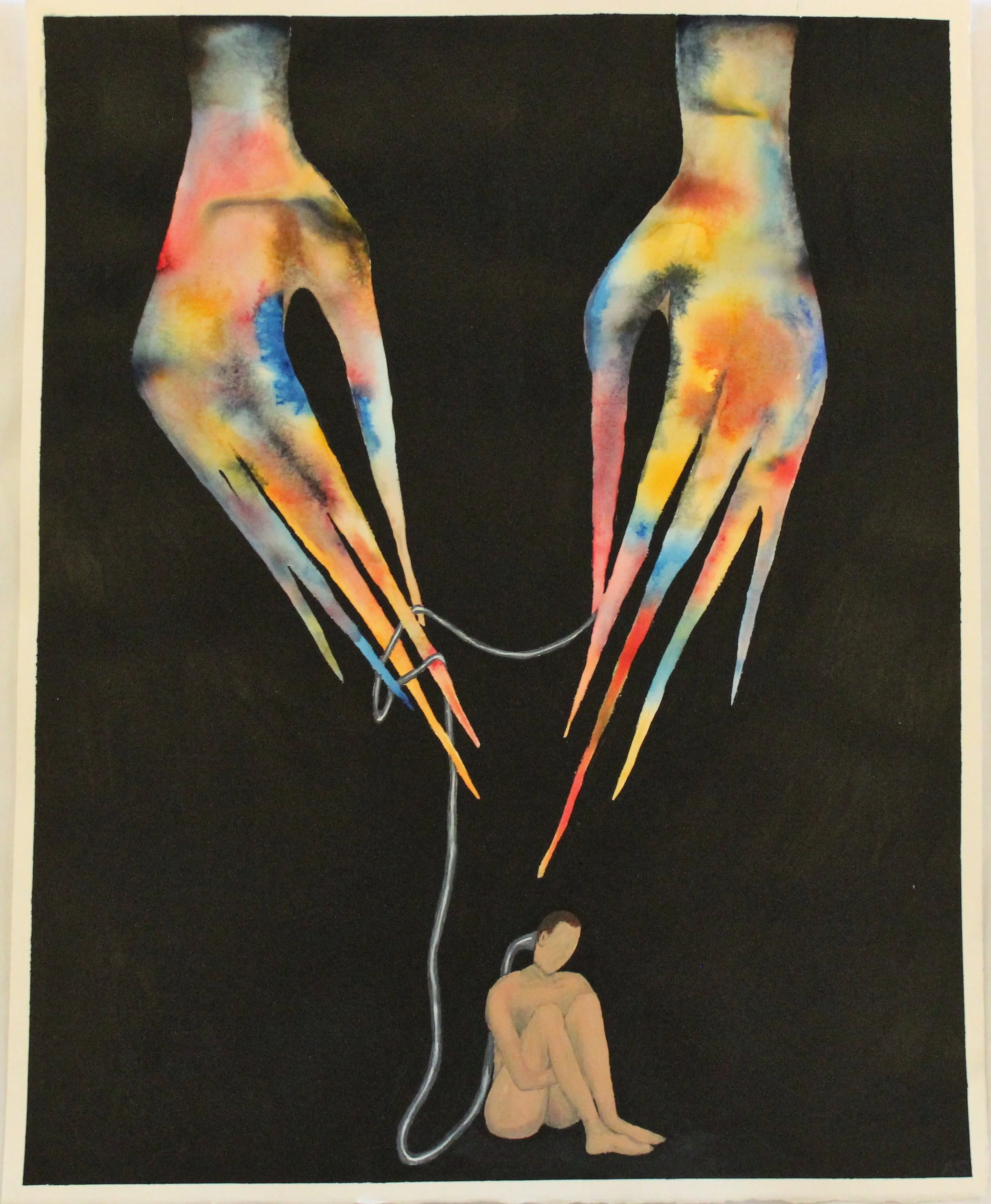 "Pressure"
by Amare Swierc
medium; acrylic and watercolor paint