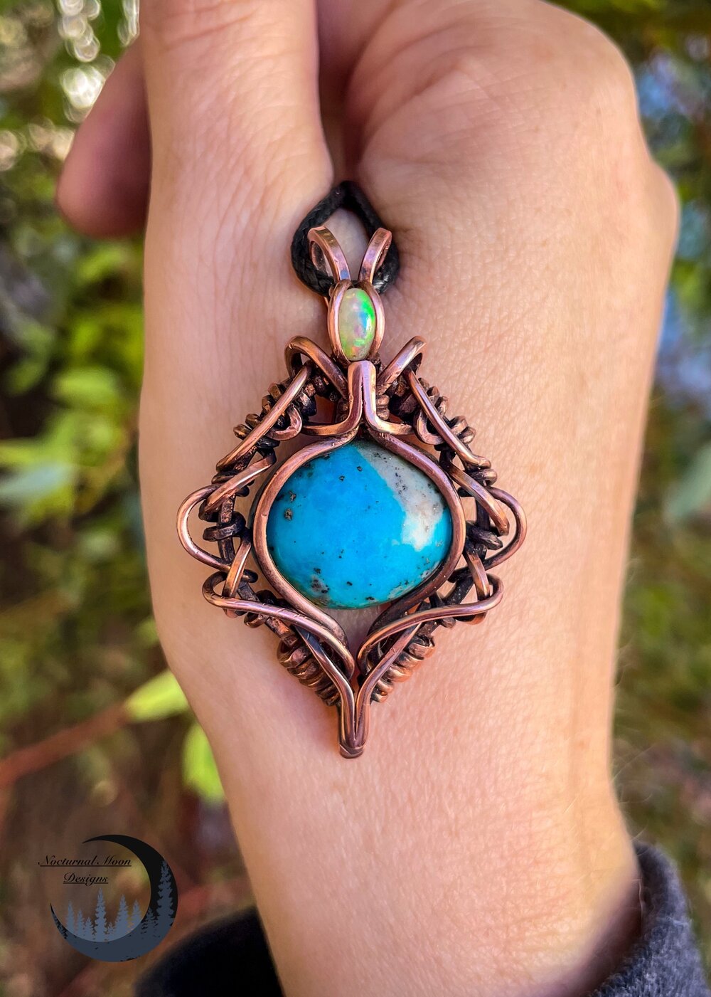 Persian Turquoise & Copper Necklace, None Design