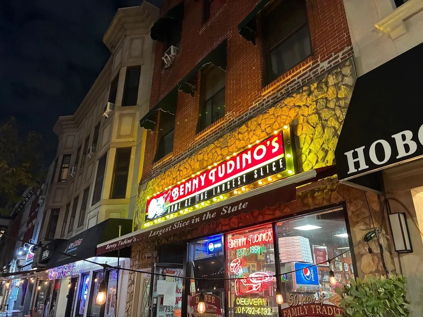 The exterior of Benny Tudino’s in Hoboken.