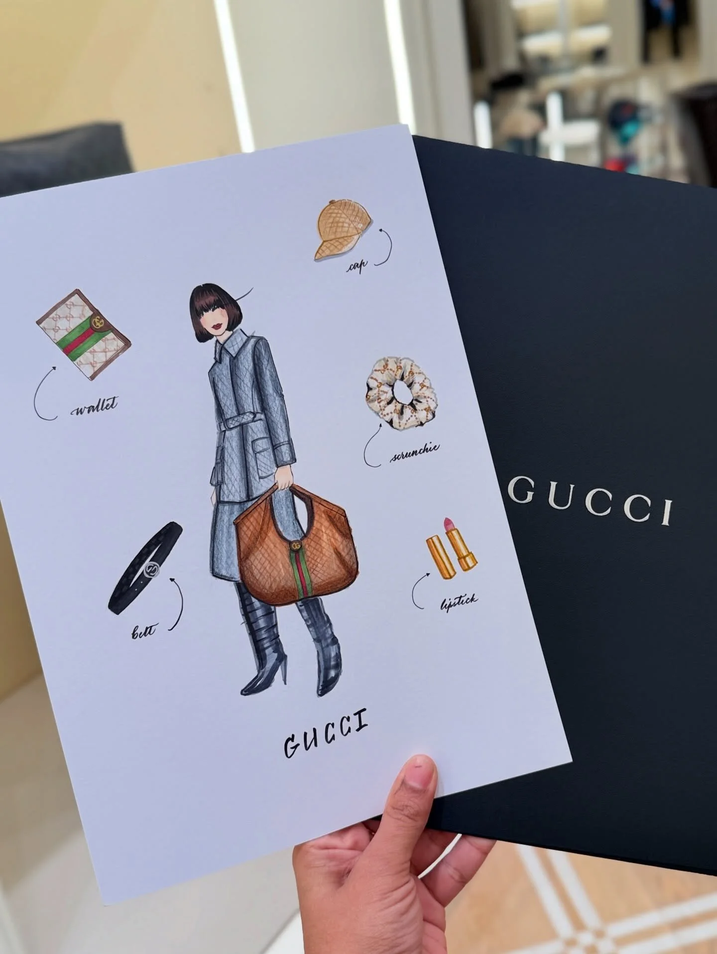 Had the pleasure of being invited to do 2 days of live Sketching for Gucci in Kingdom Centre, الحمدلله ✨

It was a little nerve-wracking to get back to live illustrations after a long break, but as always, once I settled in, picked up my pencil and s